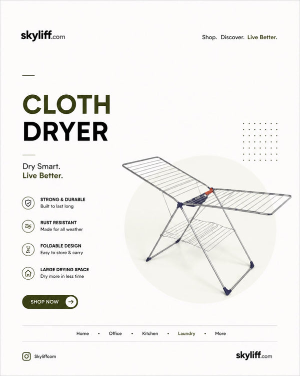 Foldable Clothes Drying Rack